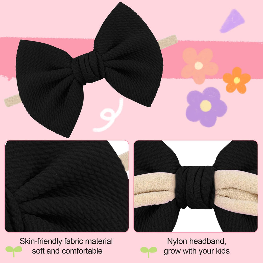 Ewaycom baby headband green soft cloth provides cozy day-long wear