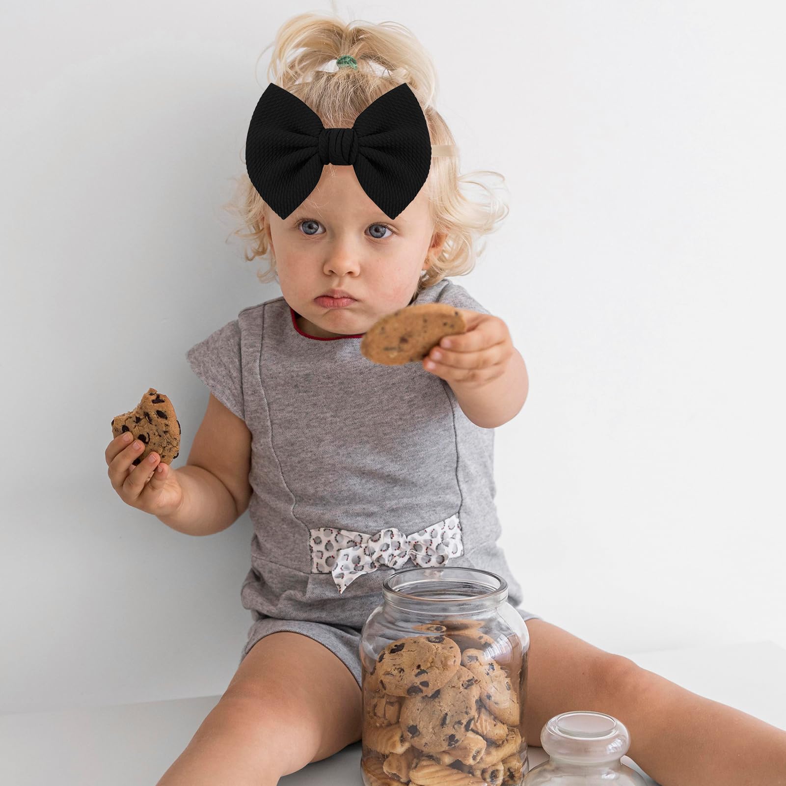 Ewaycom baby headband white soft cloth suits photos and daily wear