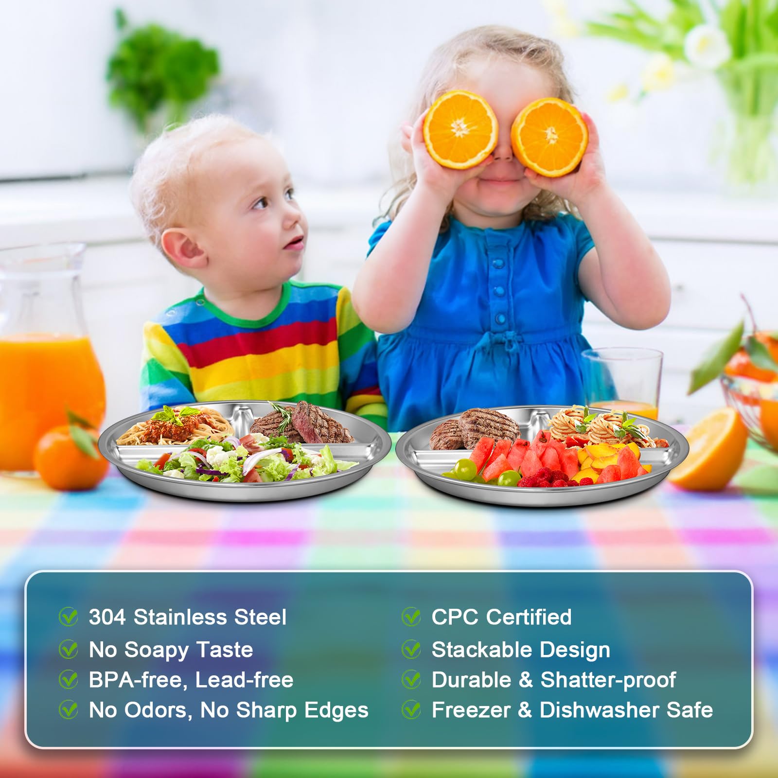 EWFEN non-slip base plate stabilized during meals.