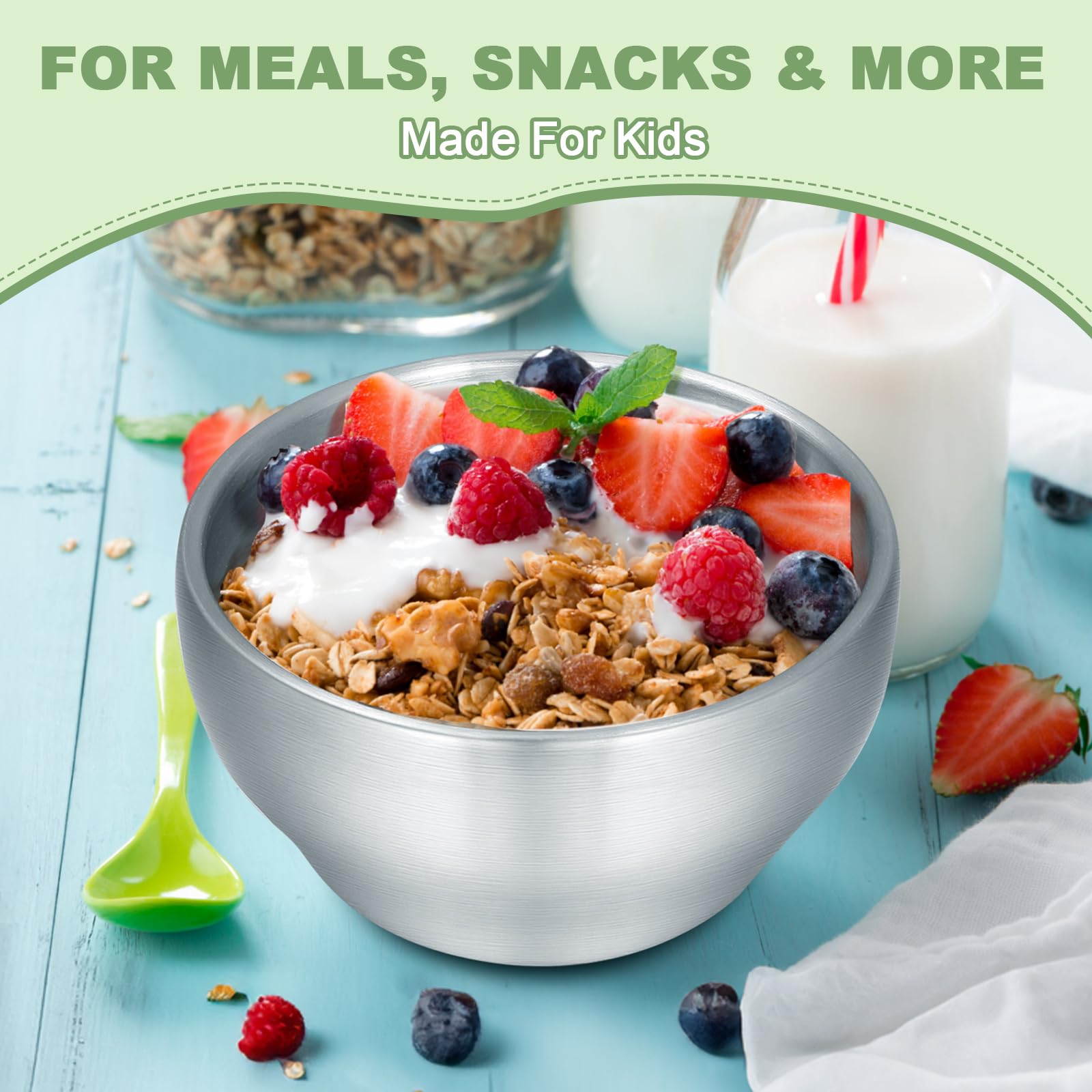 EWFEN SUS304 dishwasher-safe bowls ready for quick cleaning.