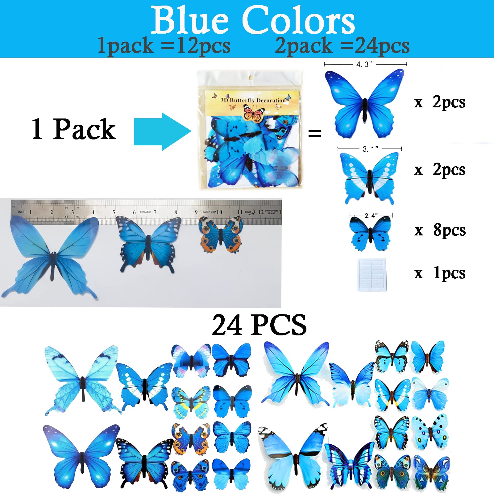 Ewong easy-apply PVC decals stick to dry surfaces without mess.