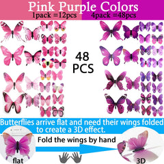 Removable Ewong butterfly wall art that cleans easily without damaging paint on smooth surfaces.