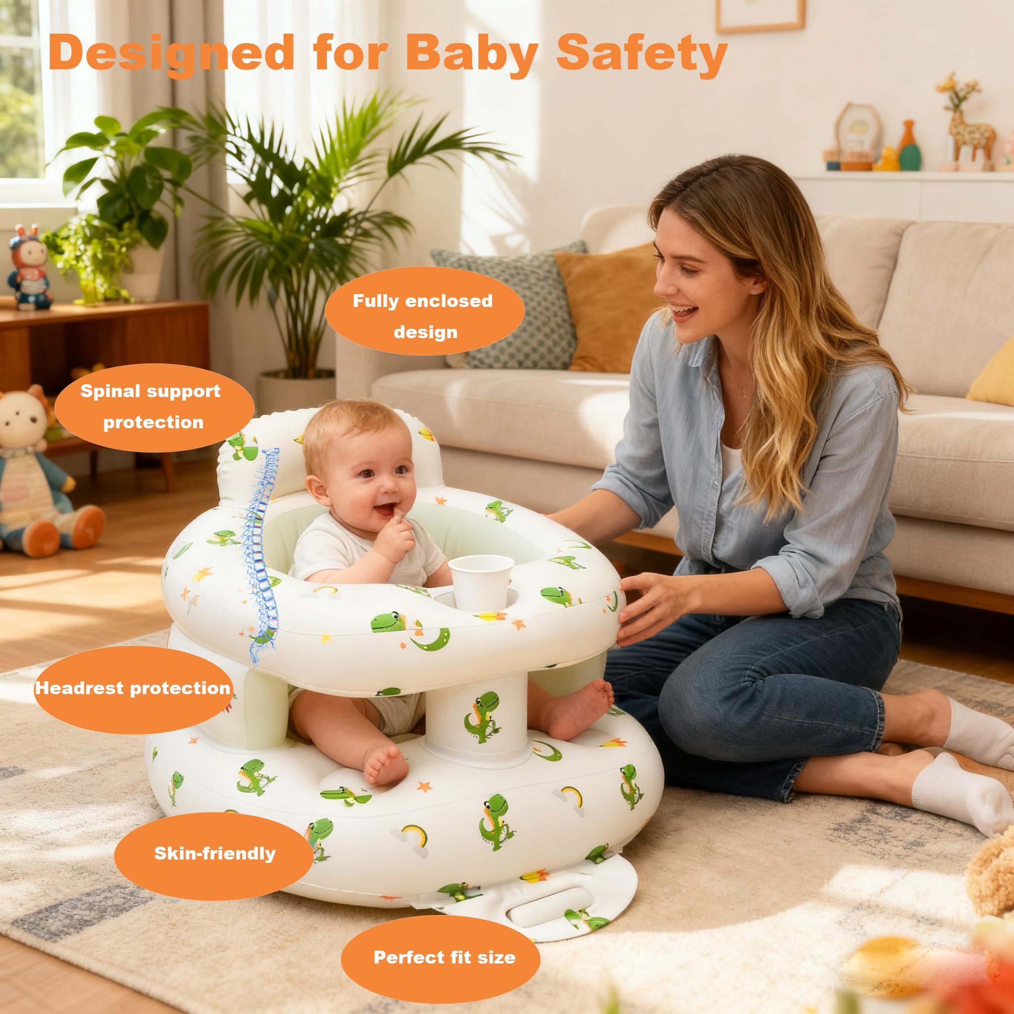 EXBEPE anti-climb design keeps baby safely contained