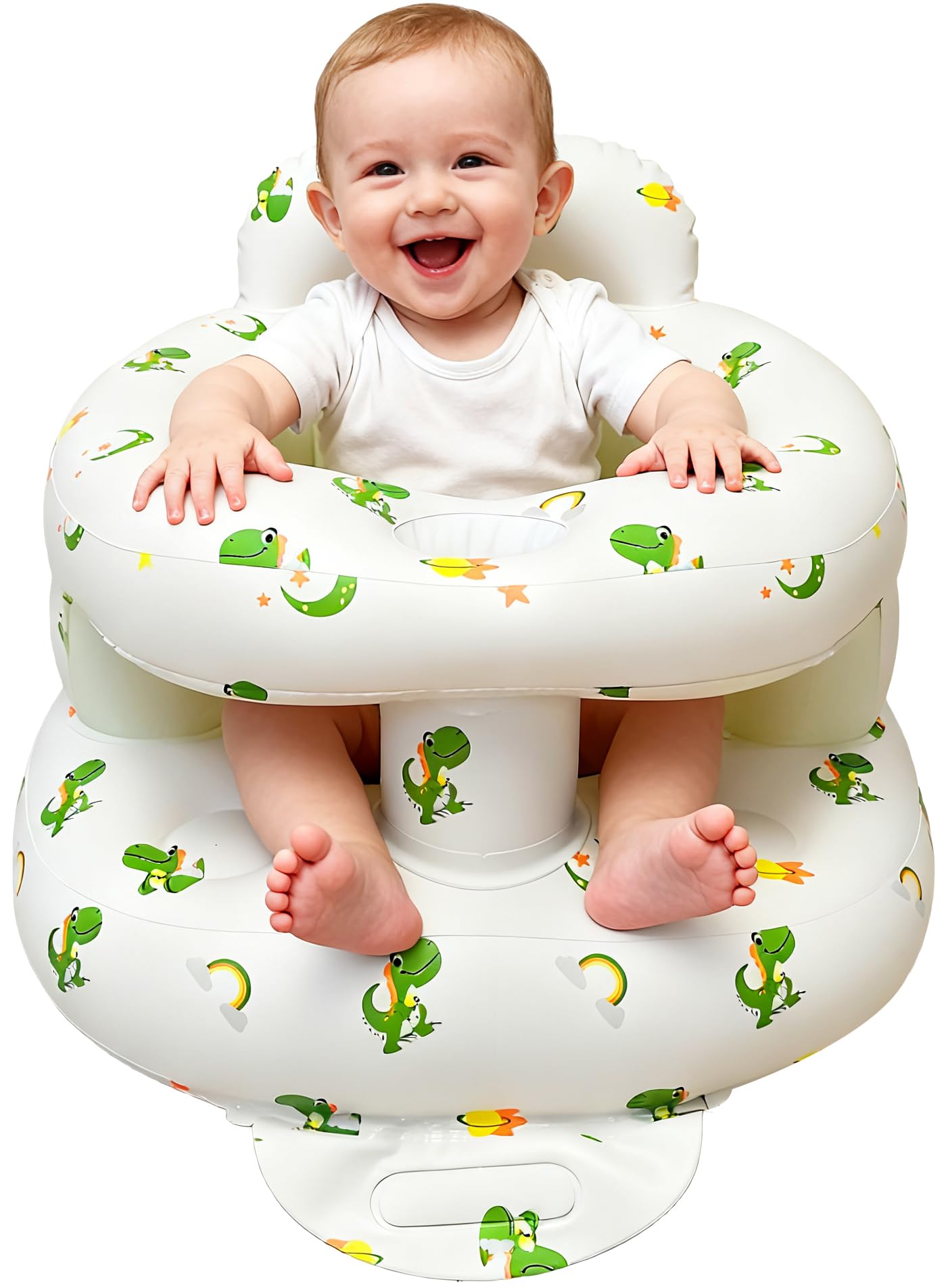 EXBEPE thickened inflatable baby seat with tray for stable play