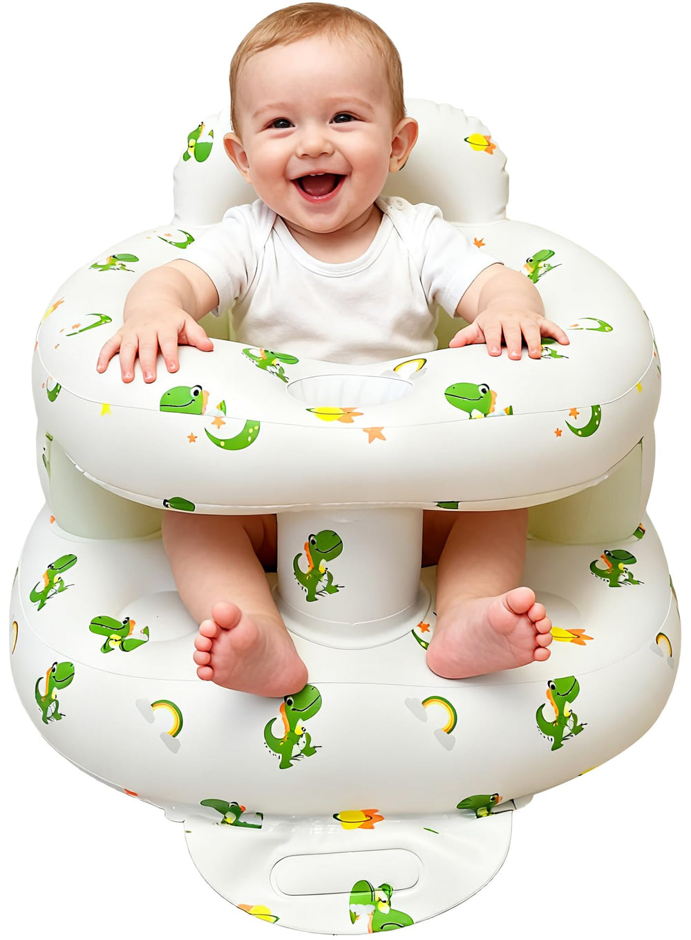 EXBEPE thickened inflatable baby seat with tray for stable play