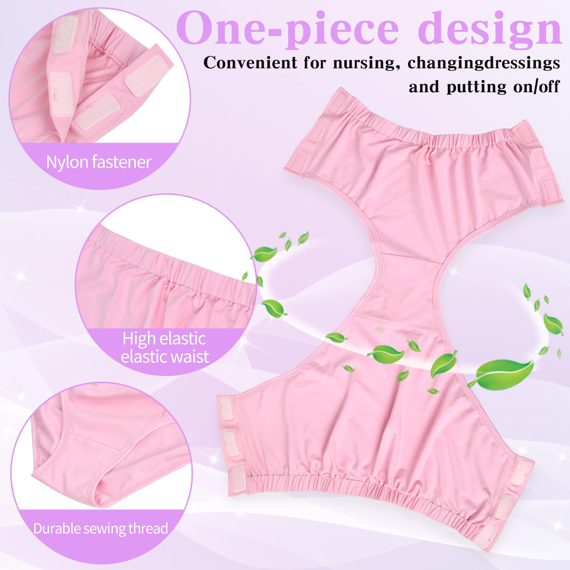 EXCLEN women's adaptive briefs purple color ease daily dressing for elderly users.