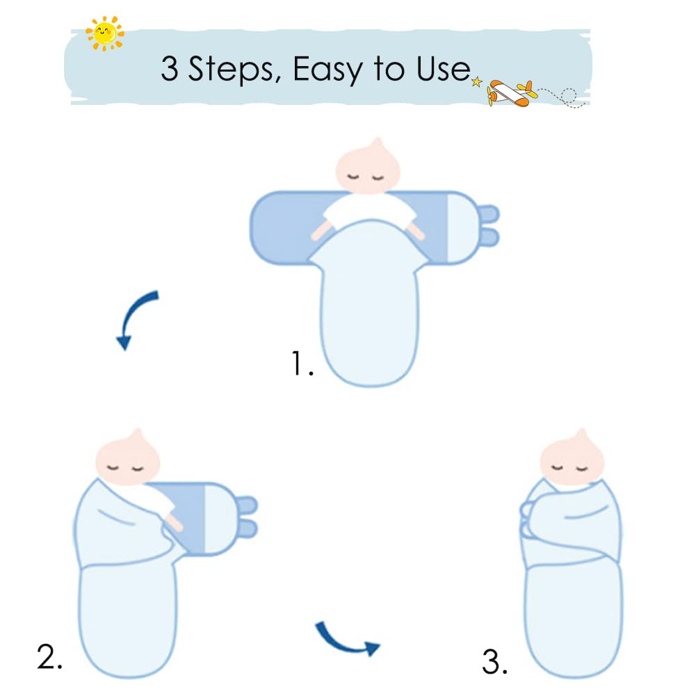 Soft cotton fabric of Exemaba swaddle for all-season use