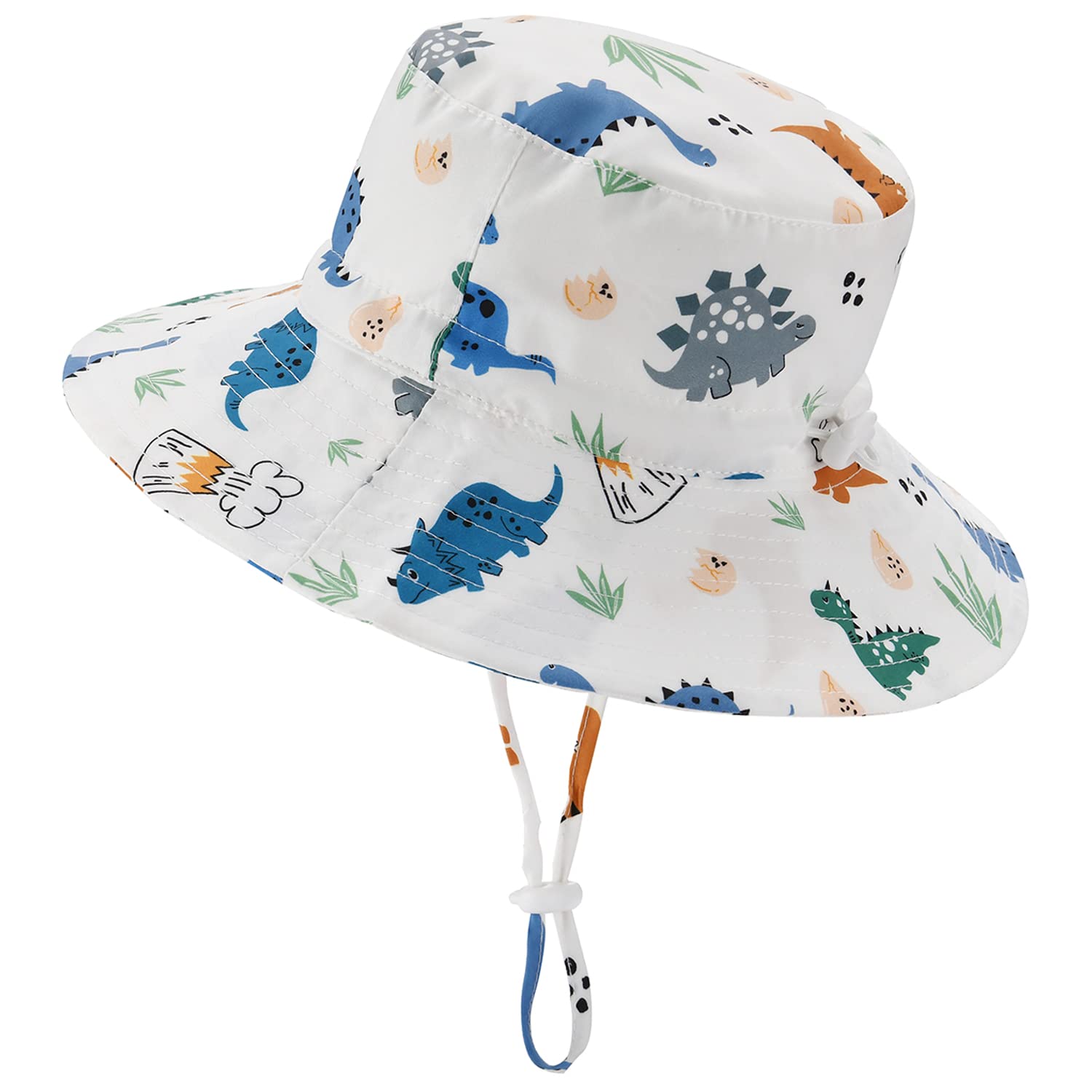 Exemaba toddler sun hat with wide brim front view for sun protection