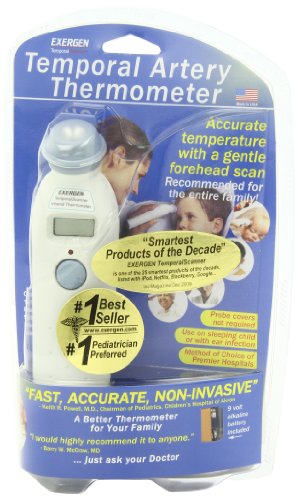 Exergen Temporal Scanner 1 compact design supports family temperature checks.