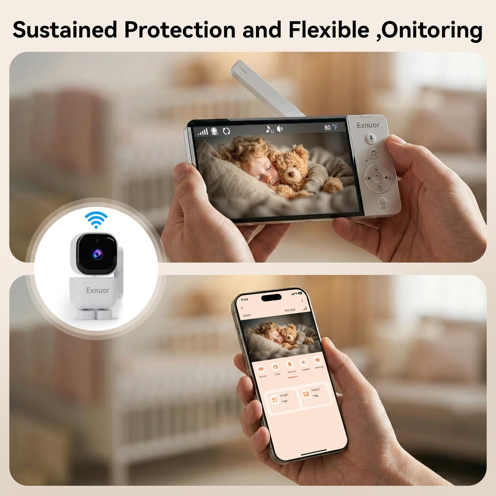 Exnuor VOX mode with WiFi offers secure local use or remote viewing from your phone.