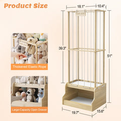 EXPERLAM 2-in-1 design offering upper display and lower storage to cut clutter