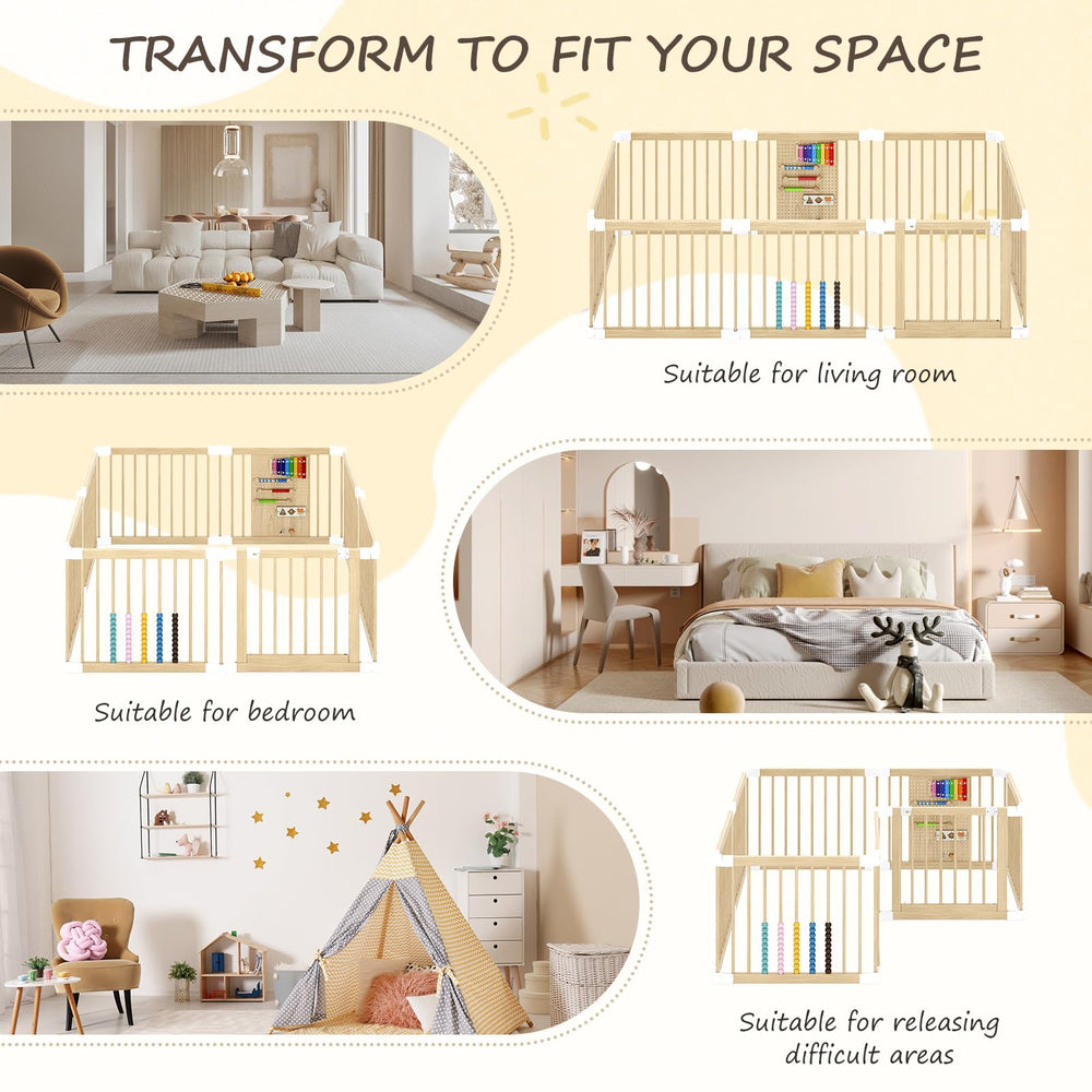 EXPERLAM Baby Playpen no-assembly foldable setup for quick use.