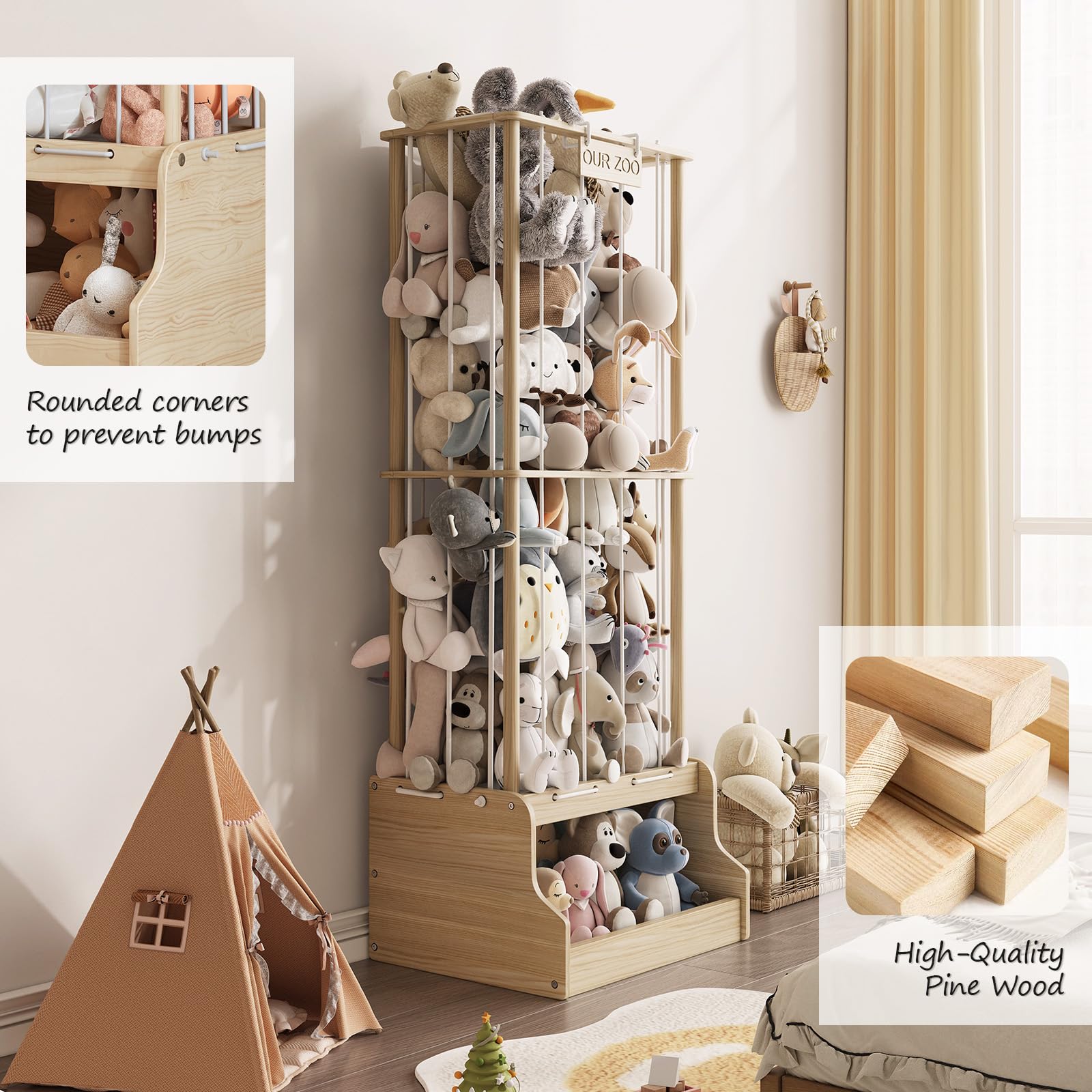 EXPERLAM child-friendly height with rounded edges for safe toy pickup
