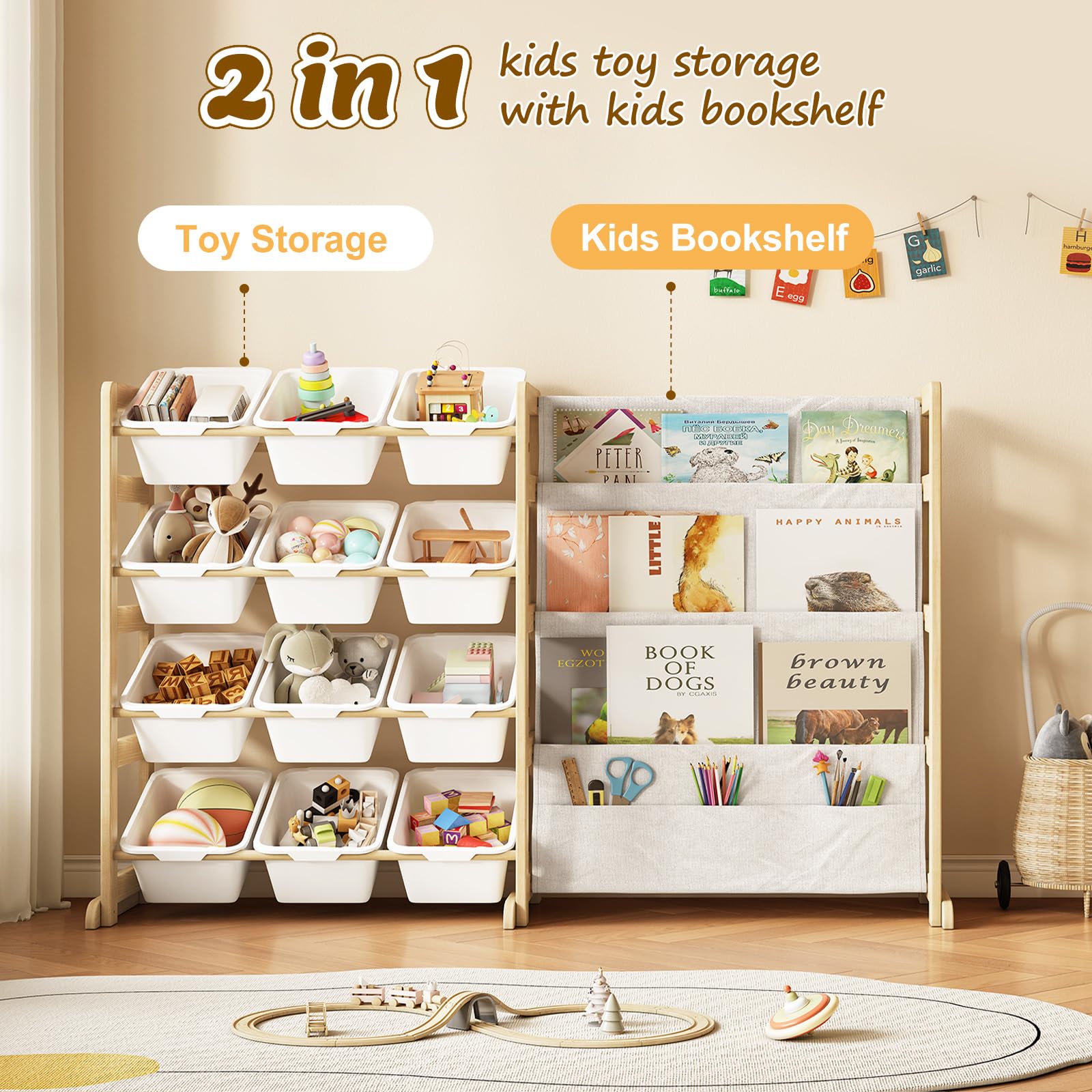 EXPERLAM 12-bin classified storage for organized toy sorting