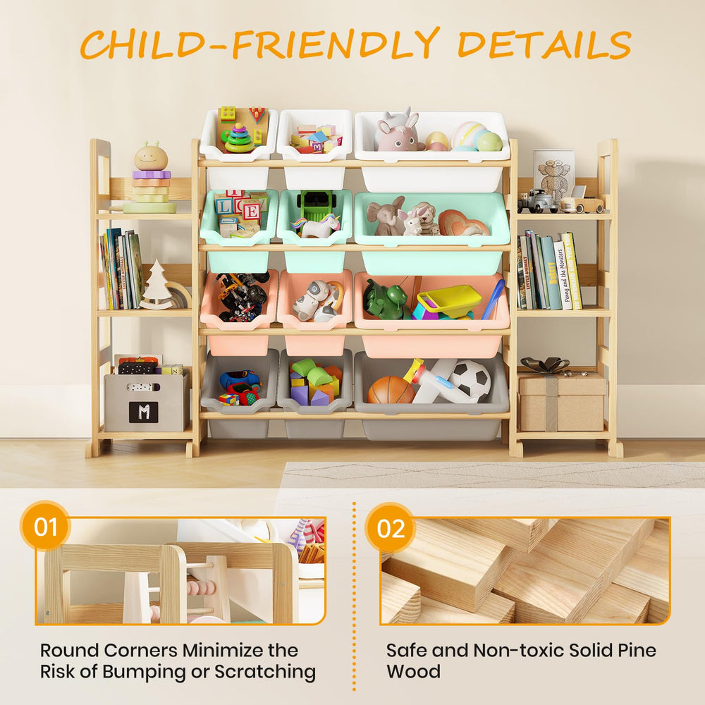 Sturdy four-foot base reduces wobble during playtime.