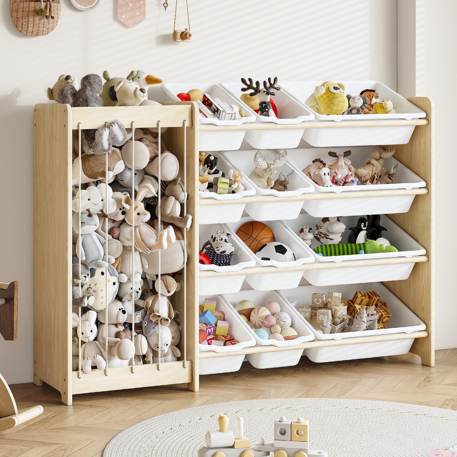 EXPERLAM Kids Toy Storage front view for easy access and quick cleanup.