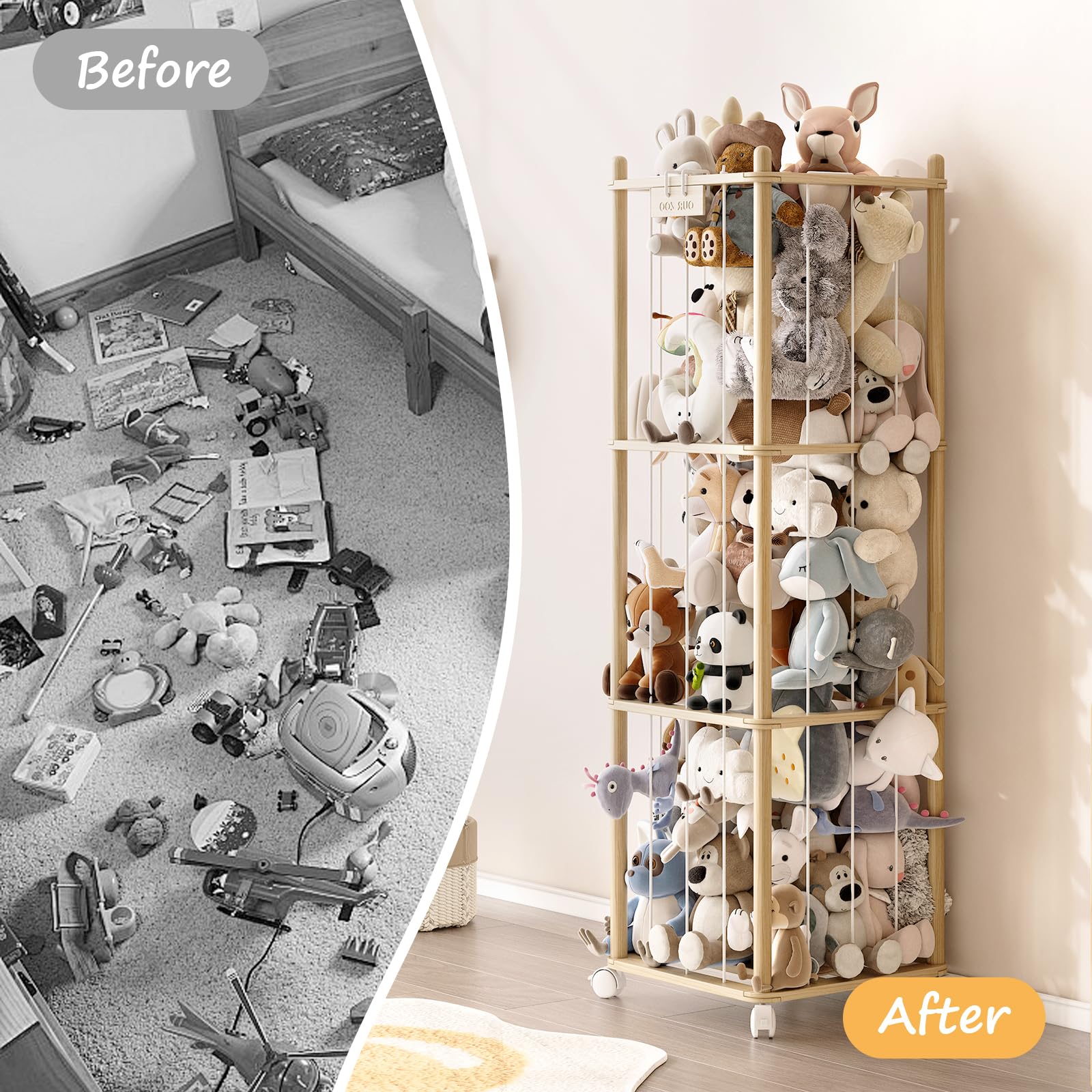 Experlam open-frame design helps kids learn organization.