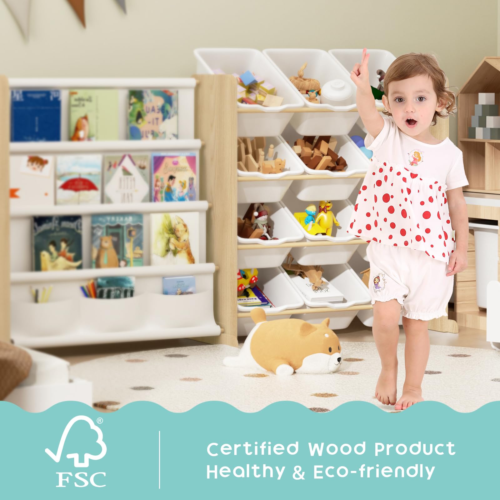 Rounded edges safety design ensures kid-friendly use on the EXPERLAM organizer
