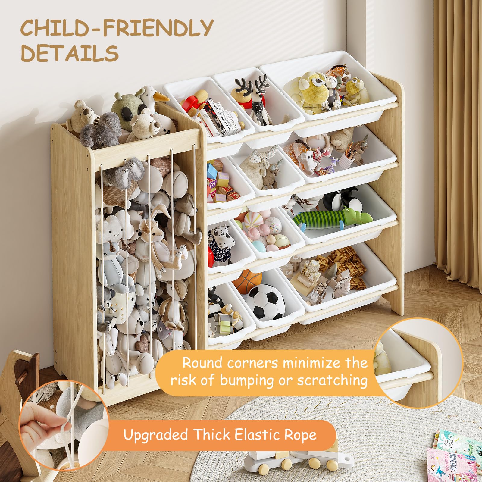 EXPERLAM Solid pine wood construction highlights durable, natural, non-toxic design.