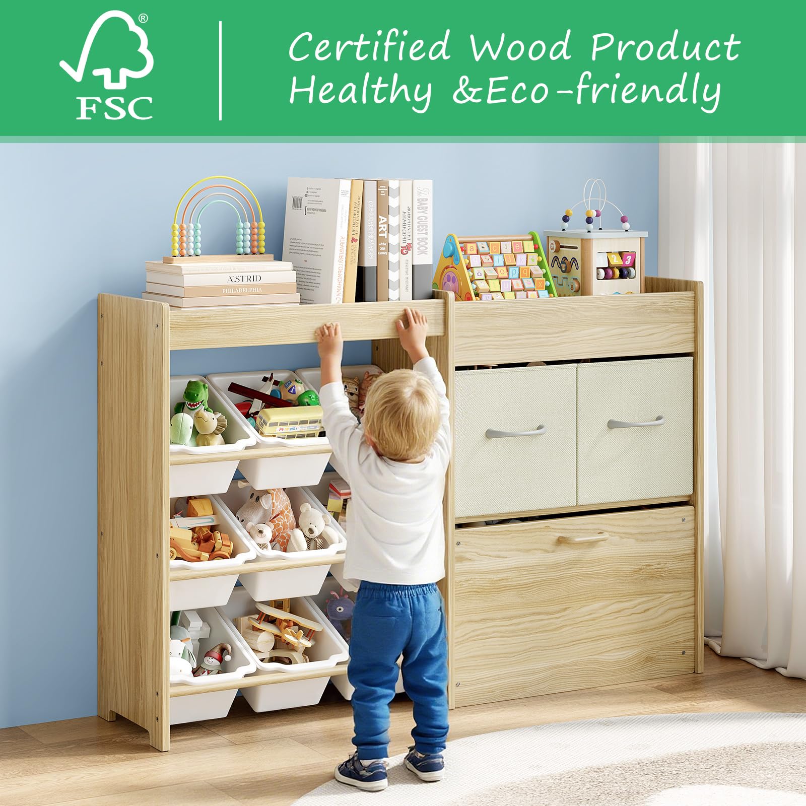 EXPERLAM solid pine wood construction offers sturdy, paint-free safety.