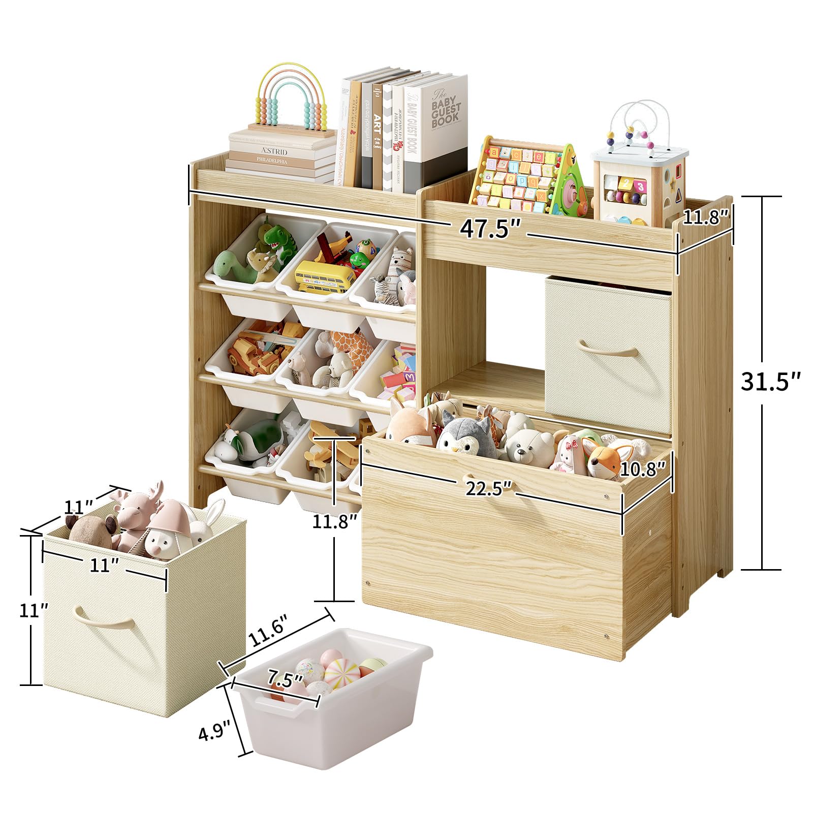 EXPERLAM movable toy chest with wheels makes cleanup portable for playrooms.
