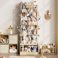 EXPERLAM wood toy chest with open front for easy reach and selection