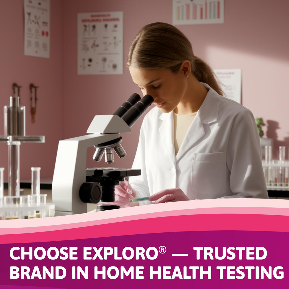 Exploro at-home testing use shows easy insert and quick results.