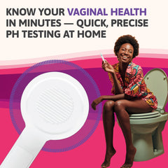 Exploro Vaginal Health pH test device in use for quick home testing.