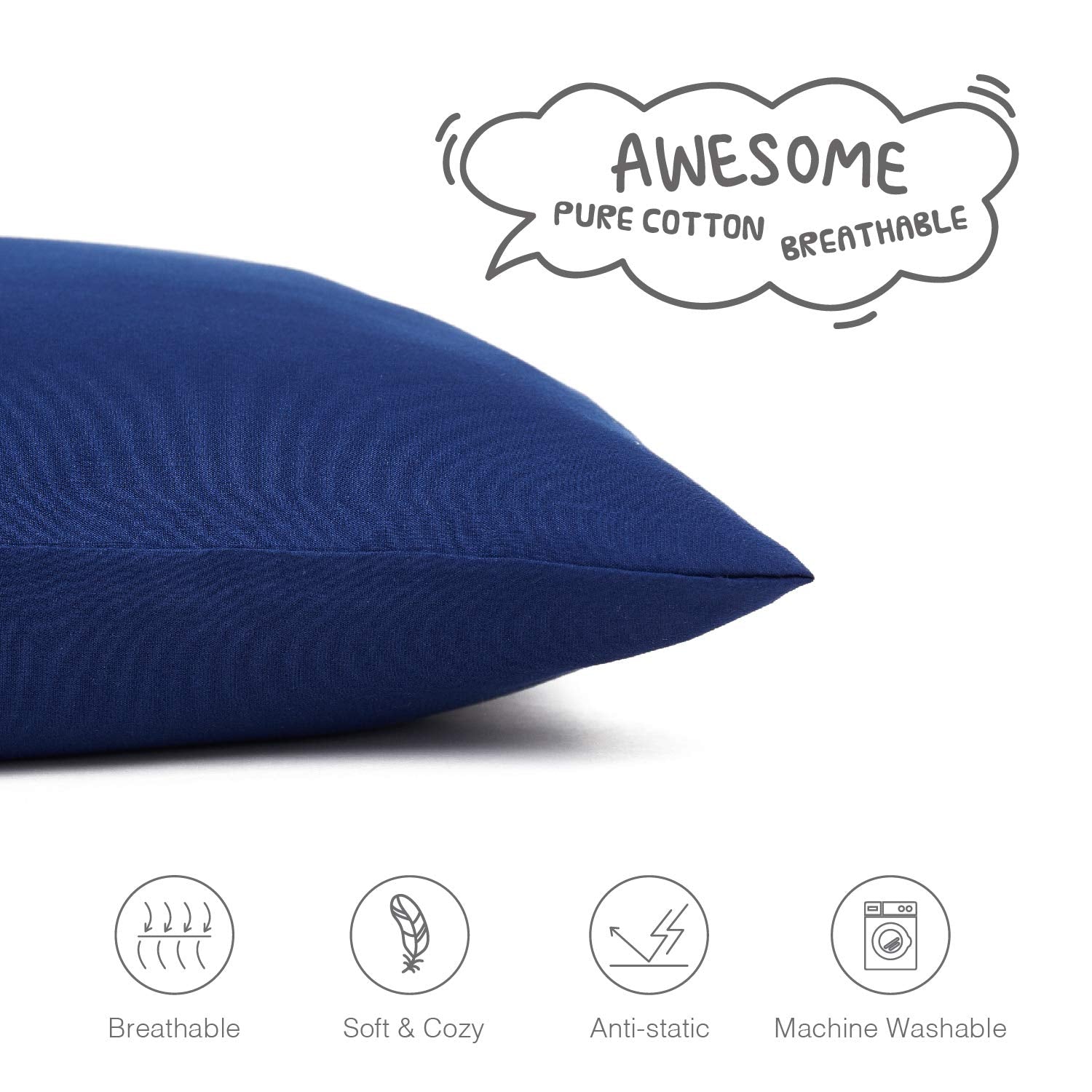 EXQ Home 12x16 pillowcase compatibility for versatile pillow sizing.