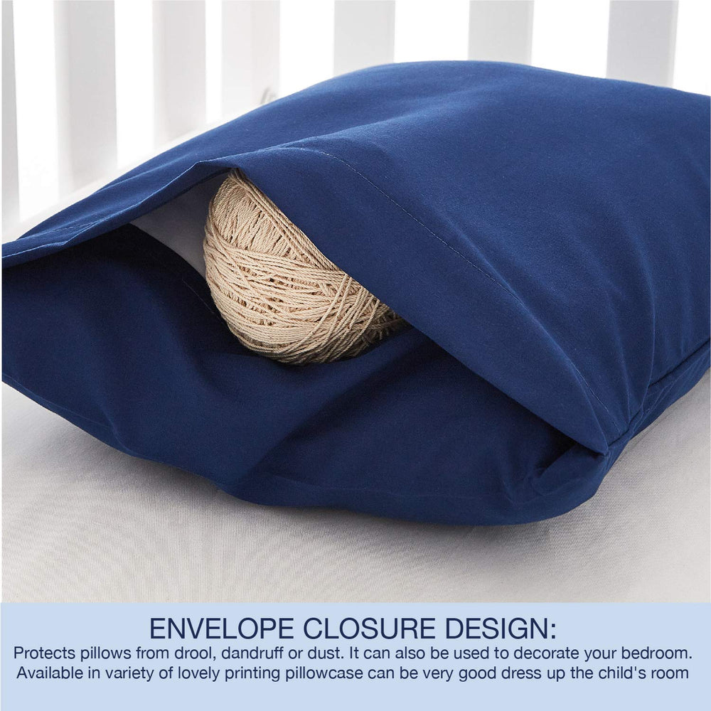 EXQ Home 13x18 toddler pillowcase fits 12x16 pillows.