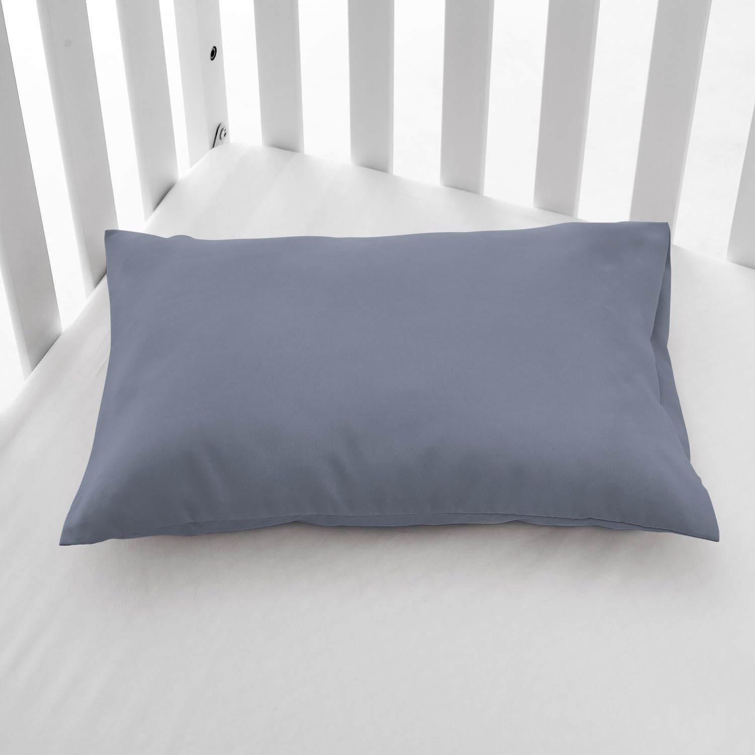 EXQ Home blue-grey pillowcase adds calm to bedtime routines.