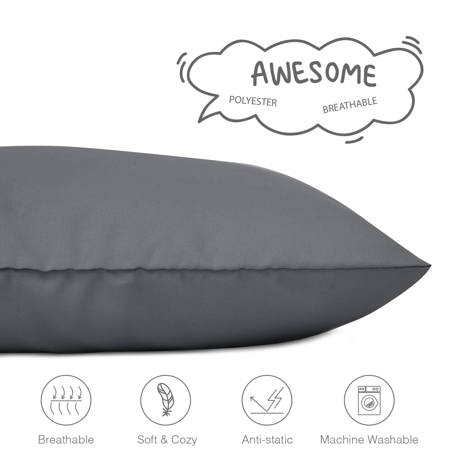 EXQ Home two-pack pillowcases keeps extras ready for use.