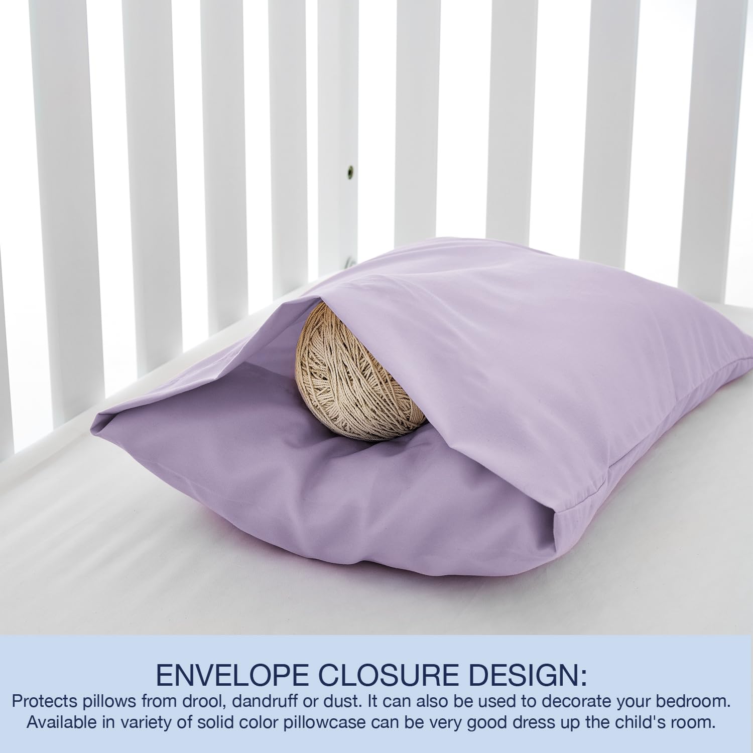 EXQ Home lavender pillowcase color ready for travel or bedtime.