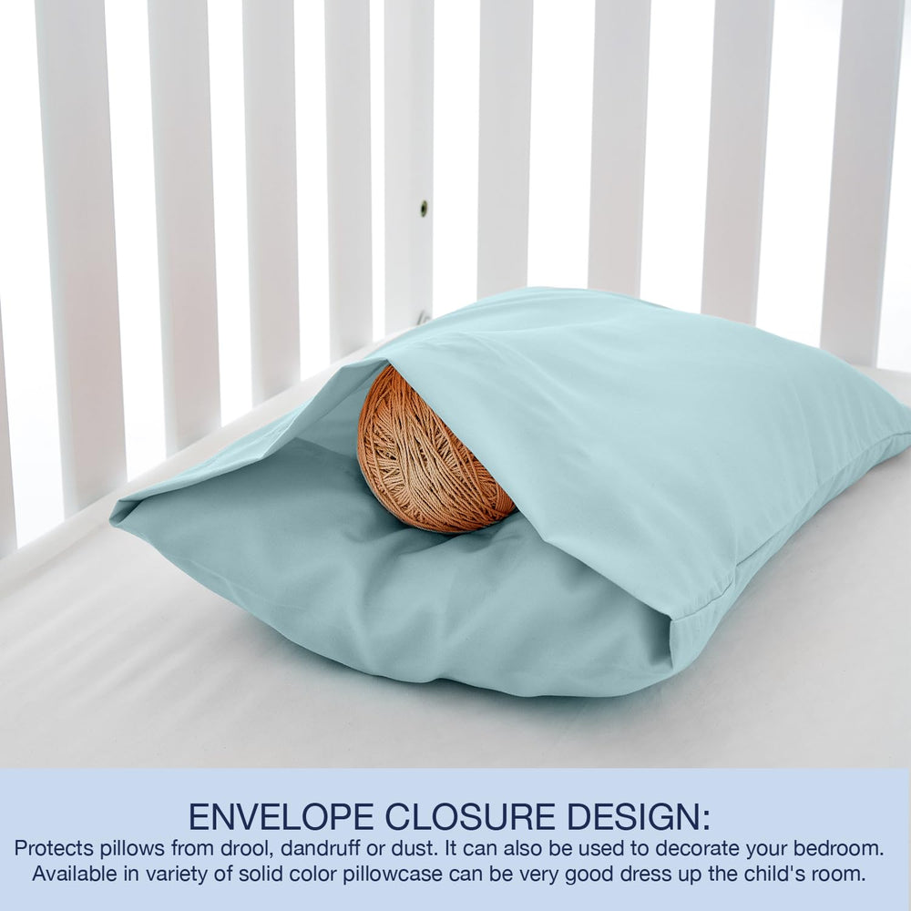 EXQ Home pillowcase with envelope closure, safe and zipper-free for kids.