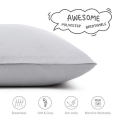 EXQ Home envelope closure close view, easy pillow insertion.