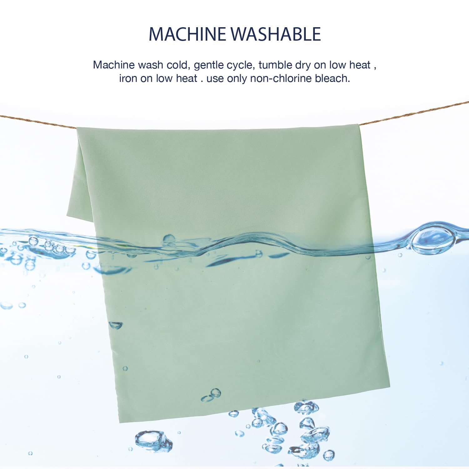 Close-up of soft microfiber texture demonstrates breathable, gentle feel