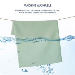 Close-up of soft microfiber texture demonstrates breathable, gentle feel