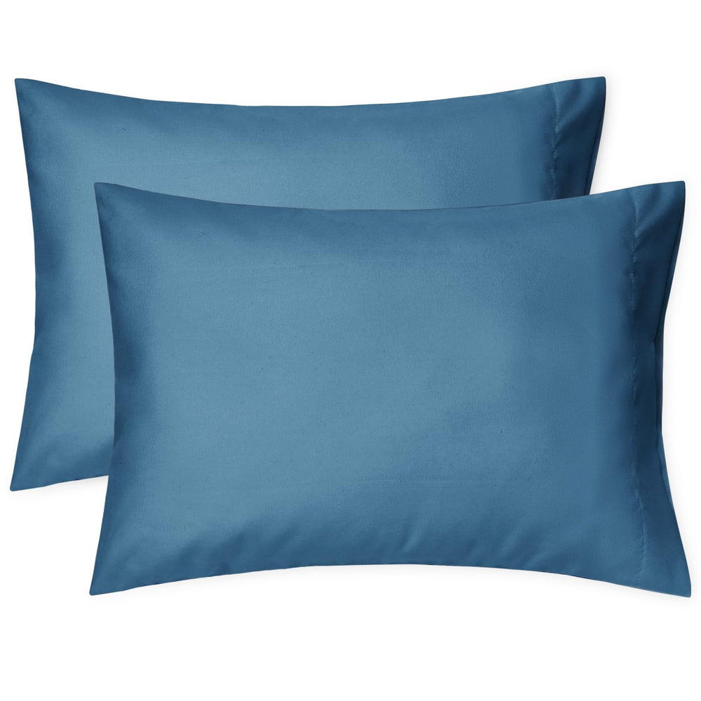 EXQ Home toddler pillowcase Misty Blue offers soft microfiber for travel comfort.