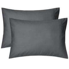 EXQ Home toddler pillowcase set of two in dark grey, ultra-soft microfiber.