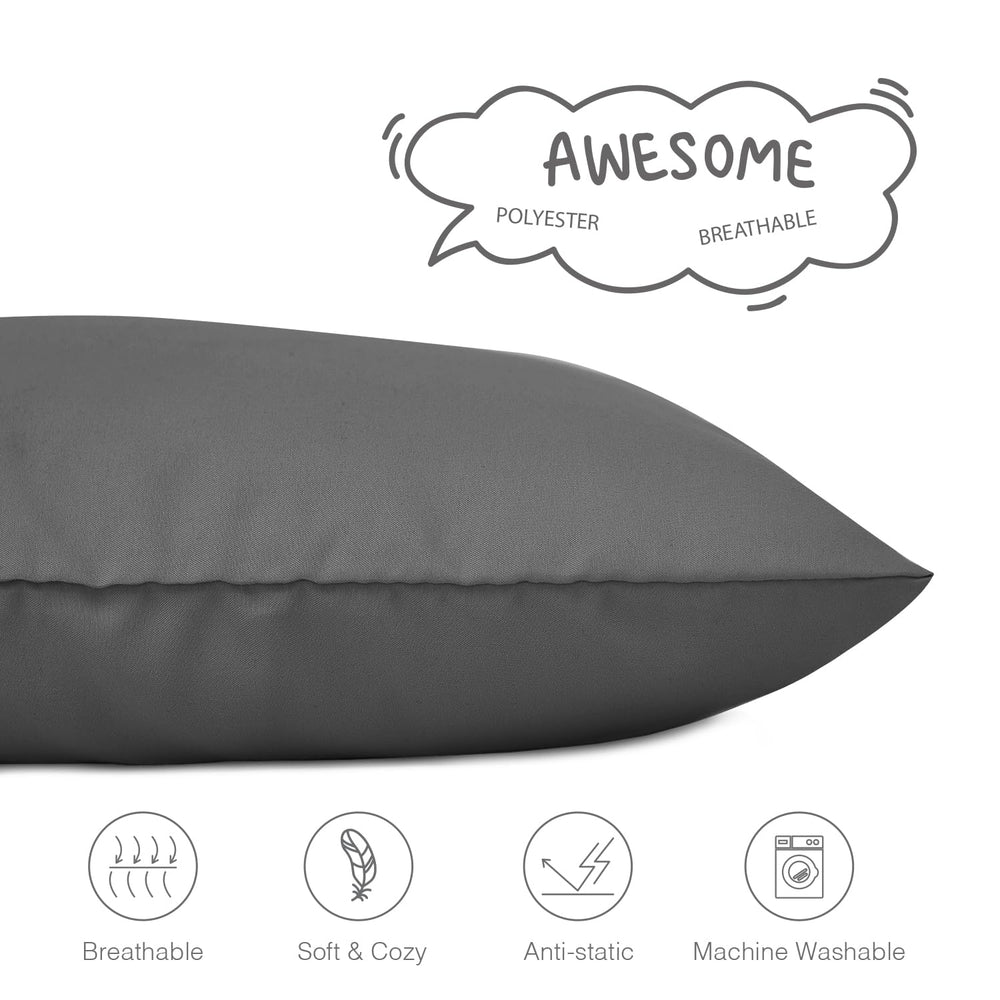 EXQ Home pillowcase envelope closure with side-opening for easy pillow insertion during travel.