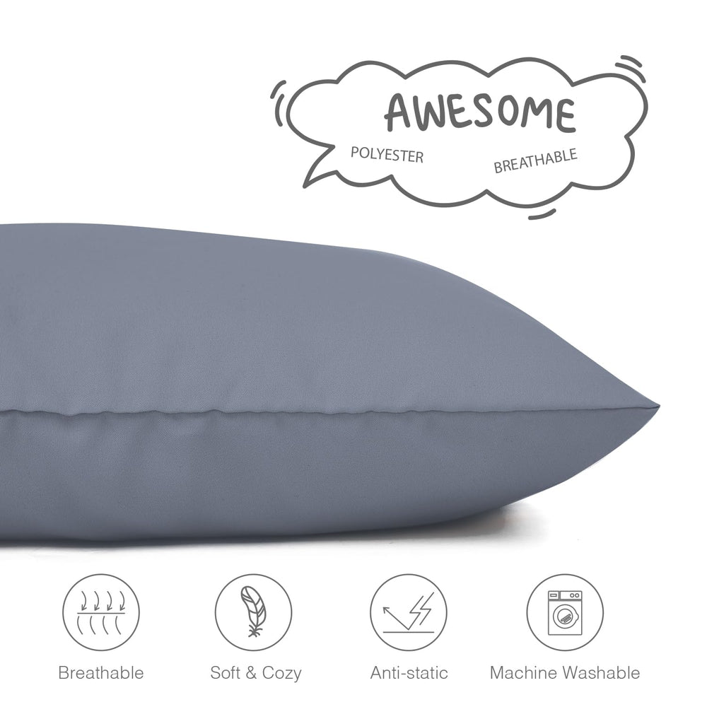 EXQ Home 13x18 pillowcase for travel, two-pack, fits standard toddler pillows.