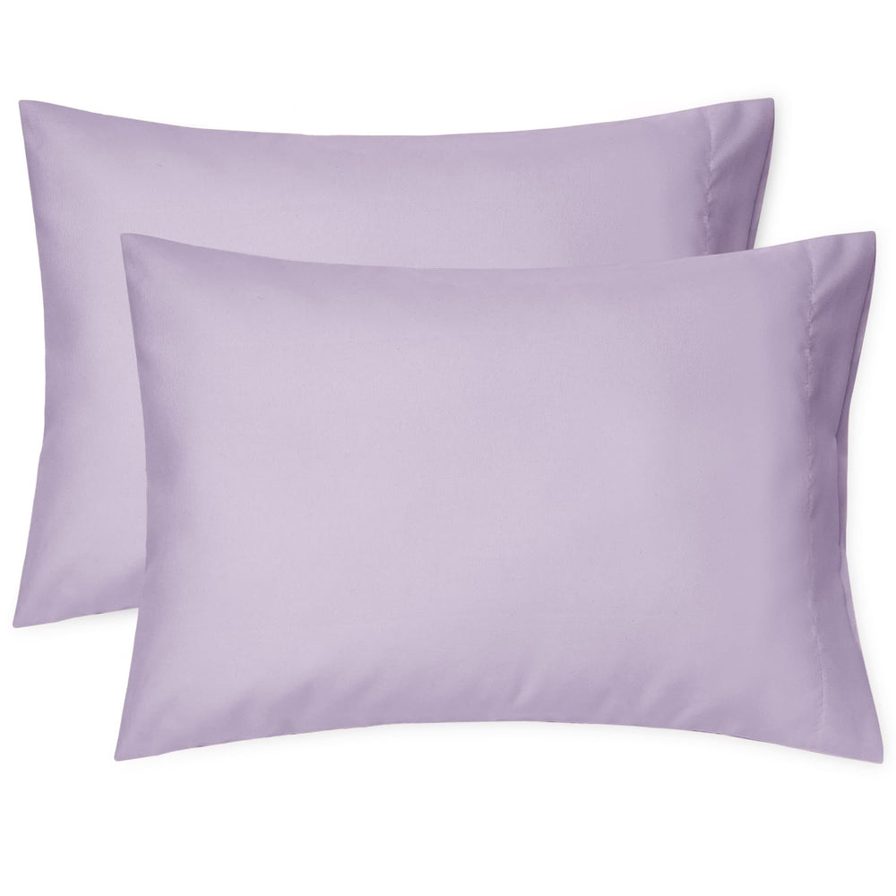 EXQ Home lavender pillowcase set of 2 for 13x18 travel pillows in packaging.