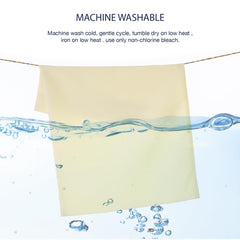 EXQ Home machine-washable microfiber pillowcase for easy care.