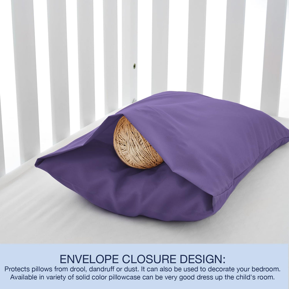 EXQ Home pillowcase care illustration shows machine wash and low-heat drying.