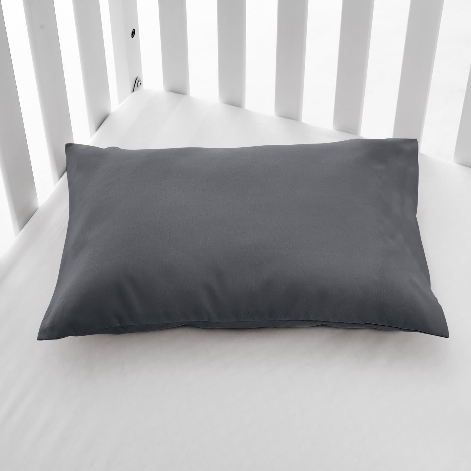 EXQ Home 12x16 baby pillowcase in dark grey for nap time