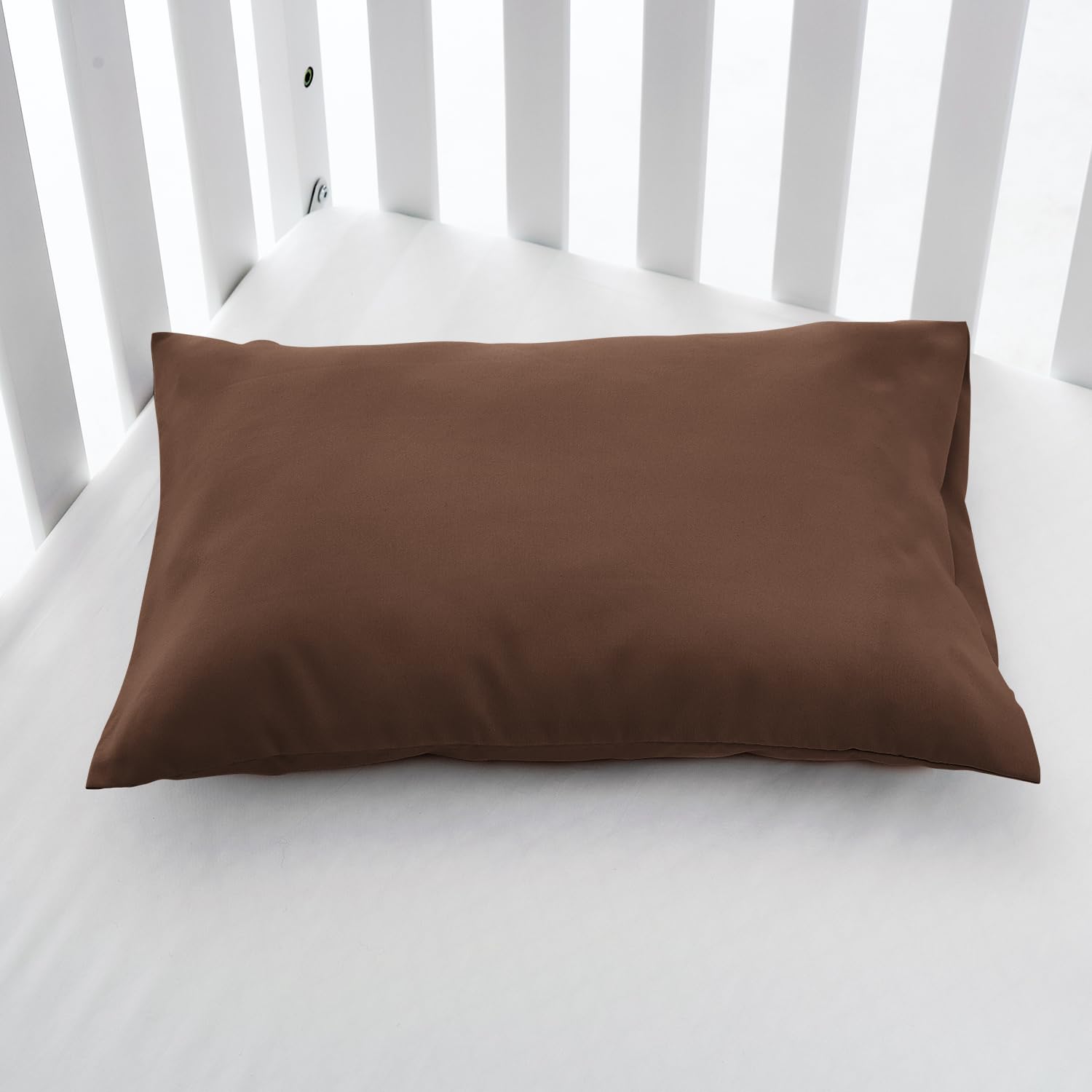 EXQ Home travel 13x18 brown pillowcase in set, ready for trips.