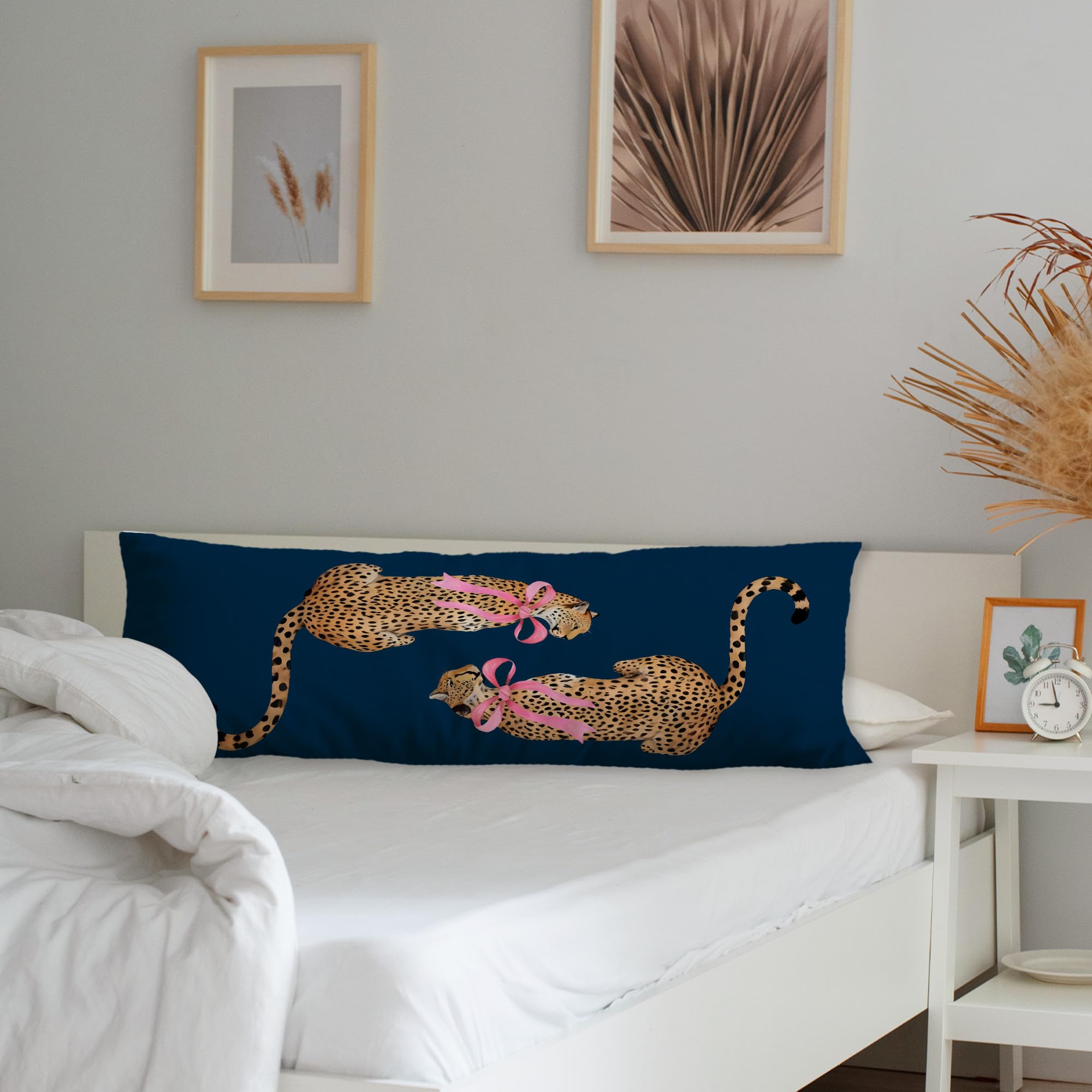 Exqcom 20x54 pillow cover with envelope closure secures the insert.