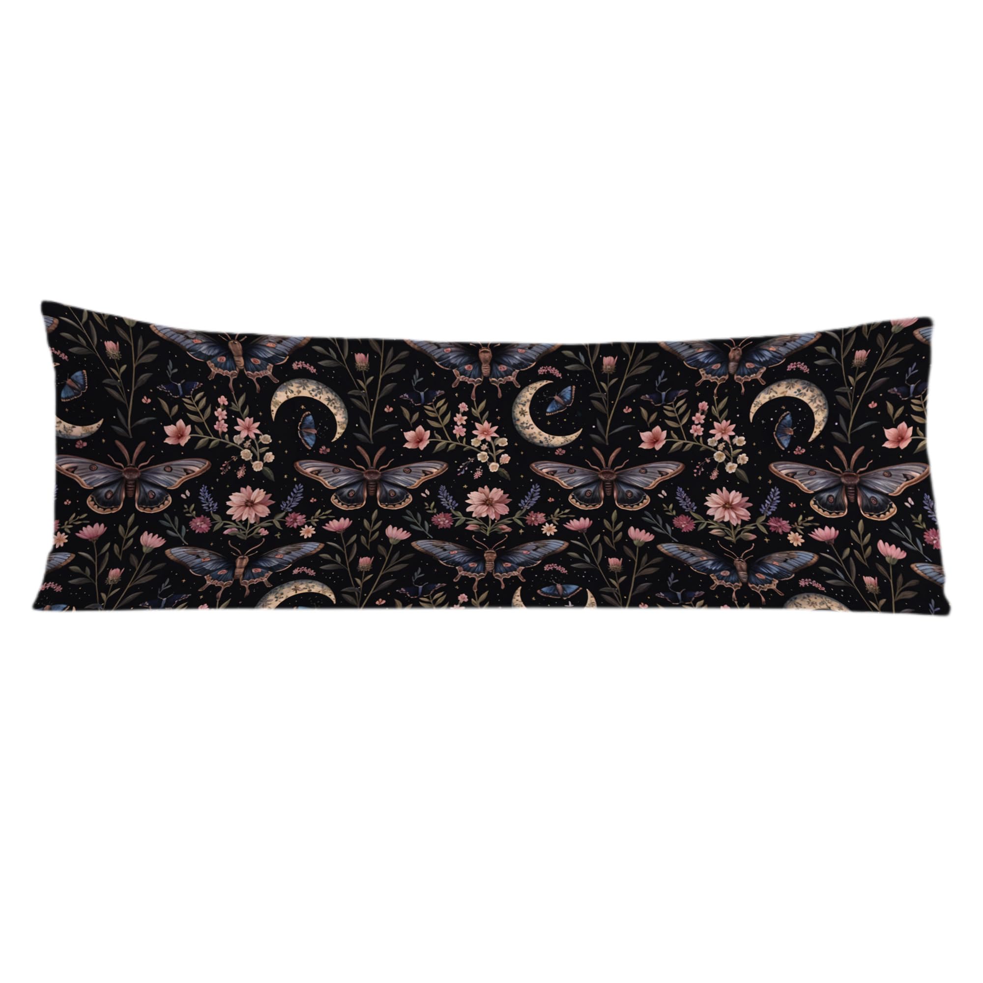 Exqcom Mystical Moth Butterfly pillow cover with celestial motif for cozy bedroom style