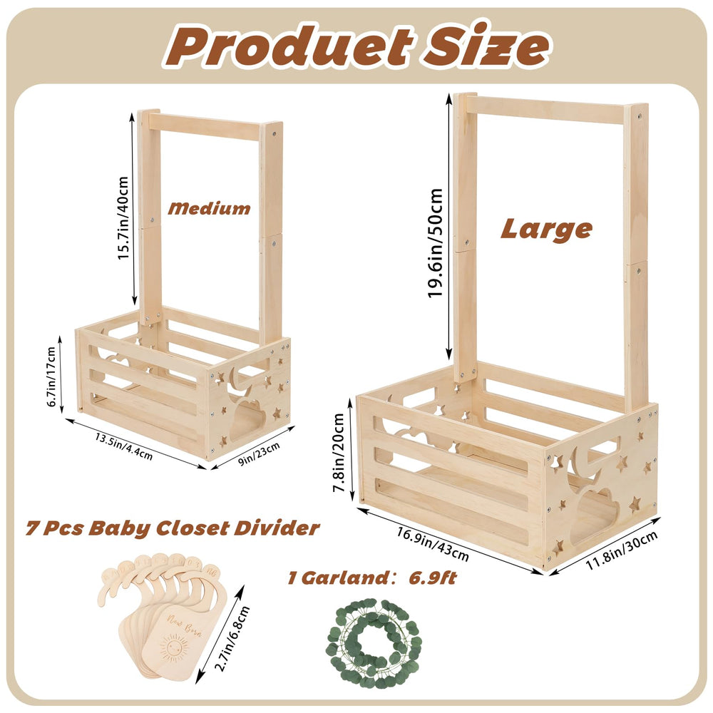 Extpro hanging rack demonstrates versatile storage for onesies.
