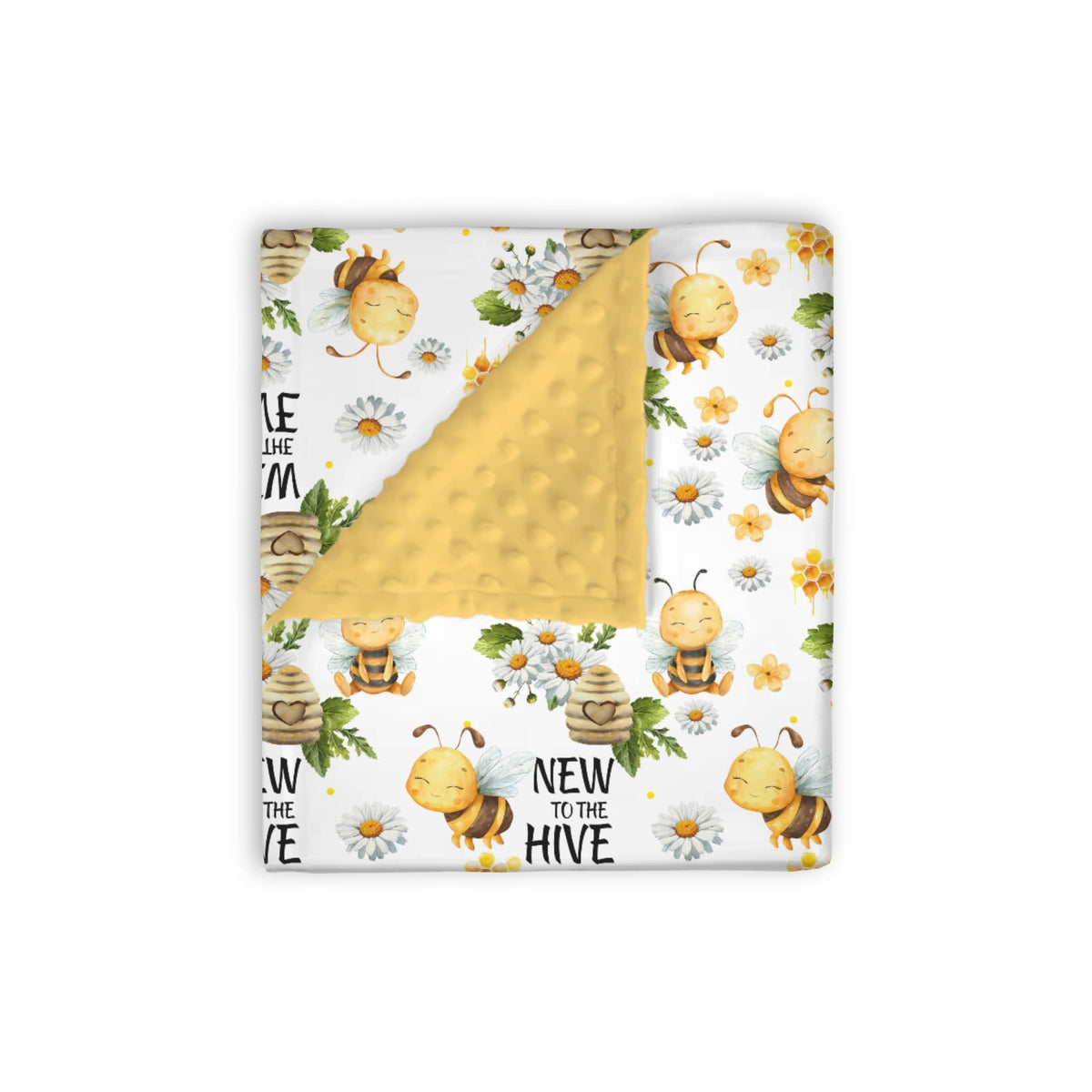 EyMzcod Mink Baby Blanket with honey bee floral for cozy sleep and warmth